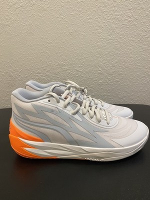 Puma Melo MB.02 'Gorangé' Grey Orange Shoes 378288-02 Men's Size
