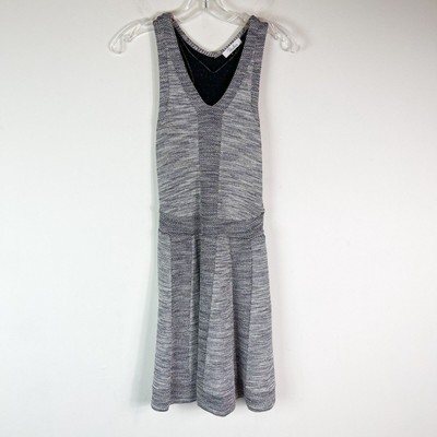 Parker NWOT Women's Gray Jacquie Knit Fit and Flare Dress Size XS