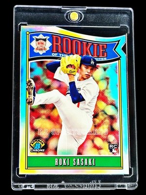 ROKI SASAKI ROOKIE REFRACTOR SILVER HOLO DIE-CUT 2025 Bowman Insert - Dodgers