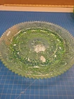 Vintage Uranium Glass Plate Green Depression Style Serving Plate 12 Inch