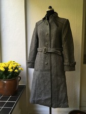 50er, 60er, 70er Vintage Mantel Damen grau, Gr. 34, 36, XS, S