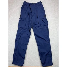 US Coast Guard ODU Cargo Pants Pentaq Mens Small Long Navy Blue Ripstop Tactical