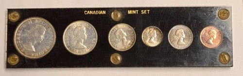 1962 Canada RCM Silver Mint Set ~ Uncirculated ~ 6 Coin Set in Plastic Holder