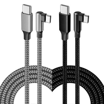 100 W USB C auf C Kabel Schnellladen 2er Pack 3 Fuß + 6 Fuß 2er Pack 3 Fuß + 6 Fuß, schwarz