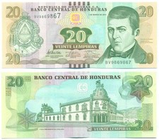 HONDURAS NOTE 20 LEMPIRAS 2012 P 100a UNC