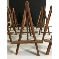 Lot of 12 Mini Wooden Easels Small Tabletop Display Stands for Crafts Art