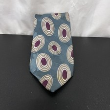 John Henry Necktie Vintage 100% Imported Silk Geometric 4" x 57" Made in USA