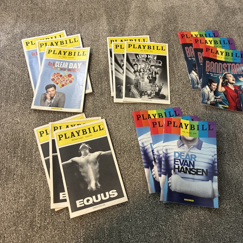 Lot of 15 Original Broadway Playbills. Clear day, Lend Me, Bandstand, Dear Equus