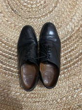 Sanders Black Leather Parade Shoes Size 11M  Royal Marines