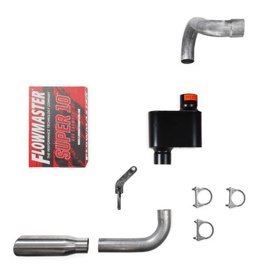 Direct Fit Jeep Wrangler 18-25 2.5'' Single Exhaust Kit Flowmaster Super 10 w Tip