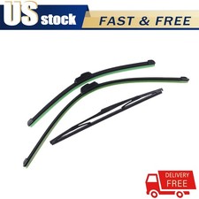 3 Pcs Front Rear Windshield Wiper Blades 26" 19" 16" For Toyota Prius 2010-2015
