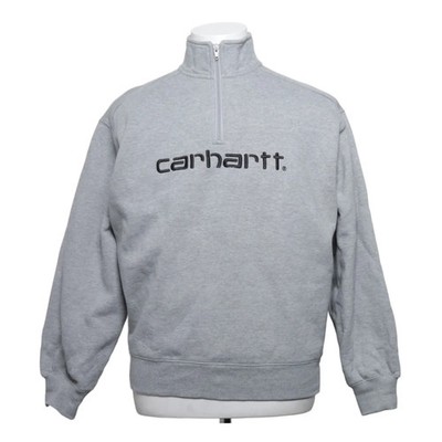 Carhartt WIP, Sweatshirt, Größe: XS, SCRIPT HALF ZIP SWEATSHIRT, Grau #wjE
