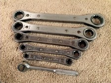 Vintage Mac Tools 5pc. Sae Ratcheting Box End Wrenches Rwo 14 Ratchet Usa