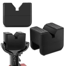 2"x4.93" 4Ton Universal V groove Design Rubber Pad for Floor Jack Protection 2PC