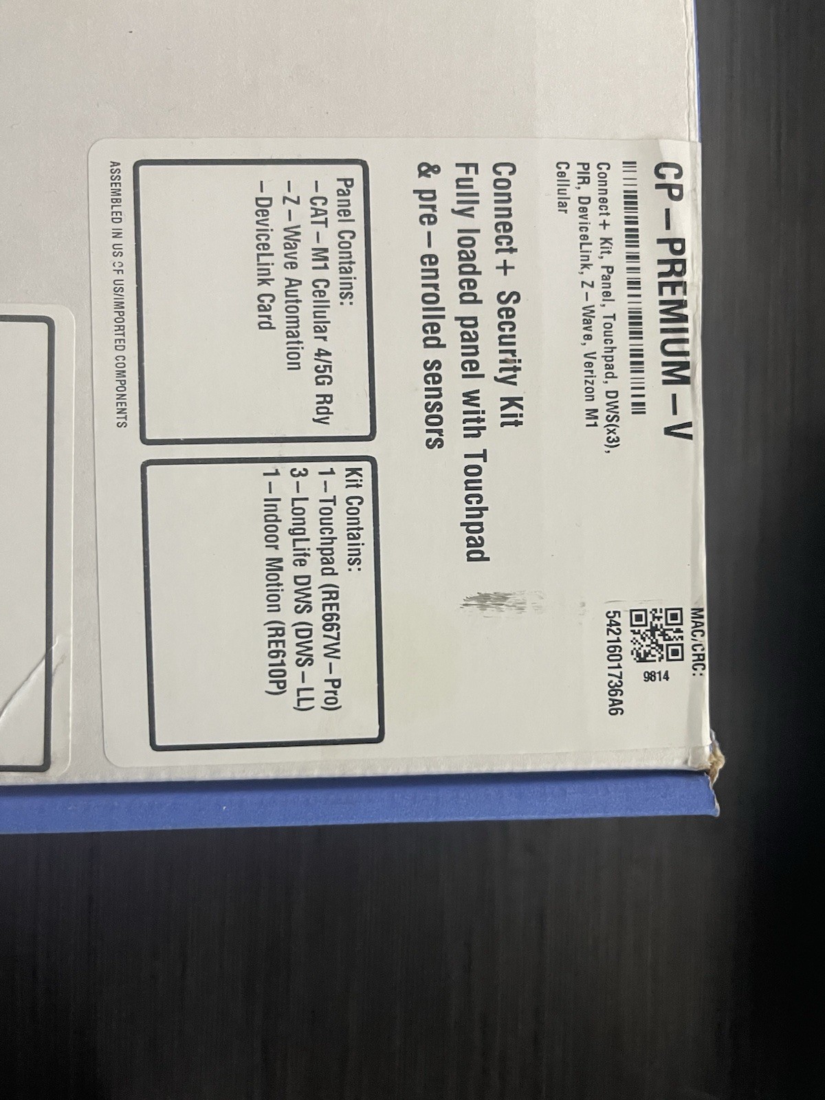 Alula CP-Premium-V Connect+ Alarm Control Panel Kit