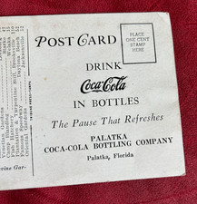 1940s Coca-Cola Bottling Co Of Palatka Florida Ravine Gardens Postcard