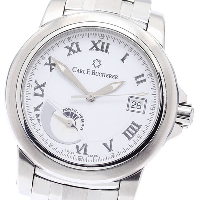 Carl F.Bucherer Patravi Power Reserve Date 00.10616.08 AT SS White 38mm Grade A 