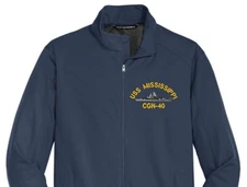USS MISSISSIPPI CGN-40 Soft Shell Jacket.  New.  U.S. Navy