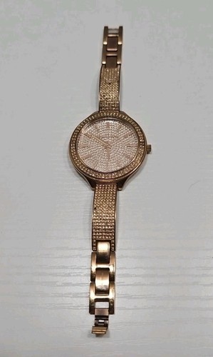 MICHAEL KORS Crystal Pave Dial And Band Ladies Watch MK-3251 New Battery As Is - Picture 4 of 6