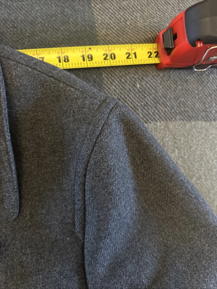 Men’s Banana Republic Gray Wool Trench Coat Large Mario Bellucci - Image 3 of 4