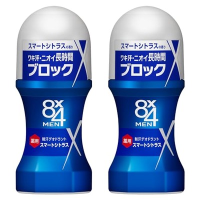 Kao Eight Four 8x4 Men Roll-on Smart Citrus 60ml x 2er Pack Deodorant for Men
