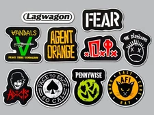 Punk Vinyl Sticker Lot (10 Stickers) Set 4 vandals  adicts distillers lagwagon