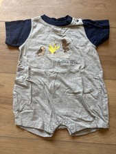 Vintage 90s Maurice Sendak LITTLE BEAR Gray One Piece Romper 18 Month