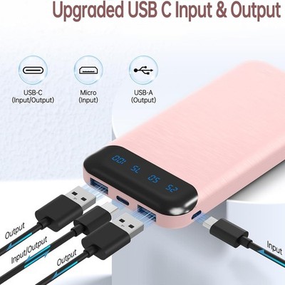 20000Mah Large Capacity Portable Power Bank, 5V2.1A Portable USB Charger