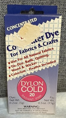 Vintage New #20 RADIANT PINK Dylon Cold Water Fabric Dye
