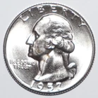 1957 Washington Quarter CHOICE BRILLIANT UNCIRCULATED (L255)