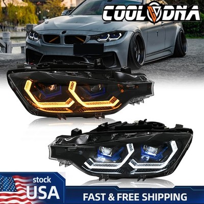 2pcs LED Headlight Sequential for BMW 3 Series 2012-2019 F30 F31 320i Animation