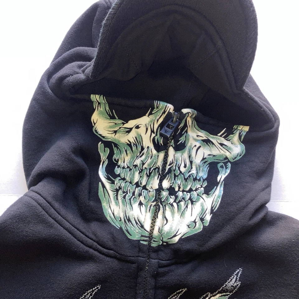 Vintage Vurt Skelton Jacket Full Zipper Hooded Size Large - Image 2 of 4