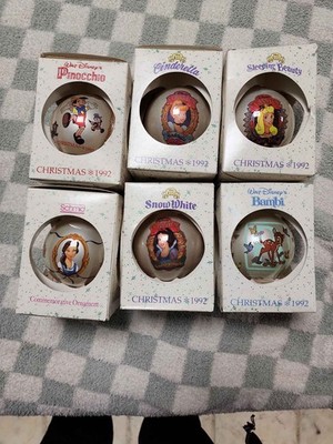 Schmid Disney Classics 1992 Ornament: Set of 6 Vintage Commemorative Ornaments