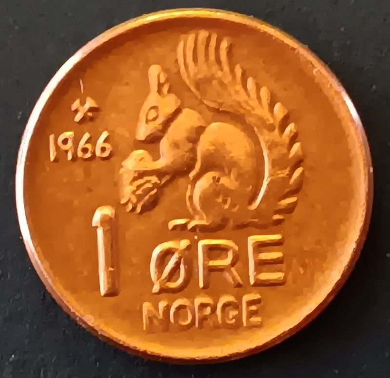 HIGH GRADE 1966  NORWAY 1 ORE SQUIRREL