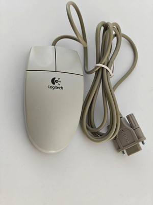 Vintage Logitech OEM 2 Button Mechanical Ball Mouse M-M34