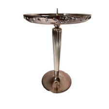 Royal Doulton Monique Lhuillier Crystal Embossed Silver-tone Candlestick vgc