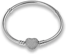 KUNSIR Snake Chain Charm Bracelets for 925 sterling silver Jewelry... 