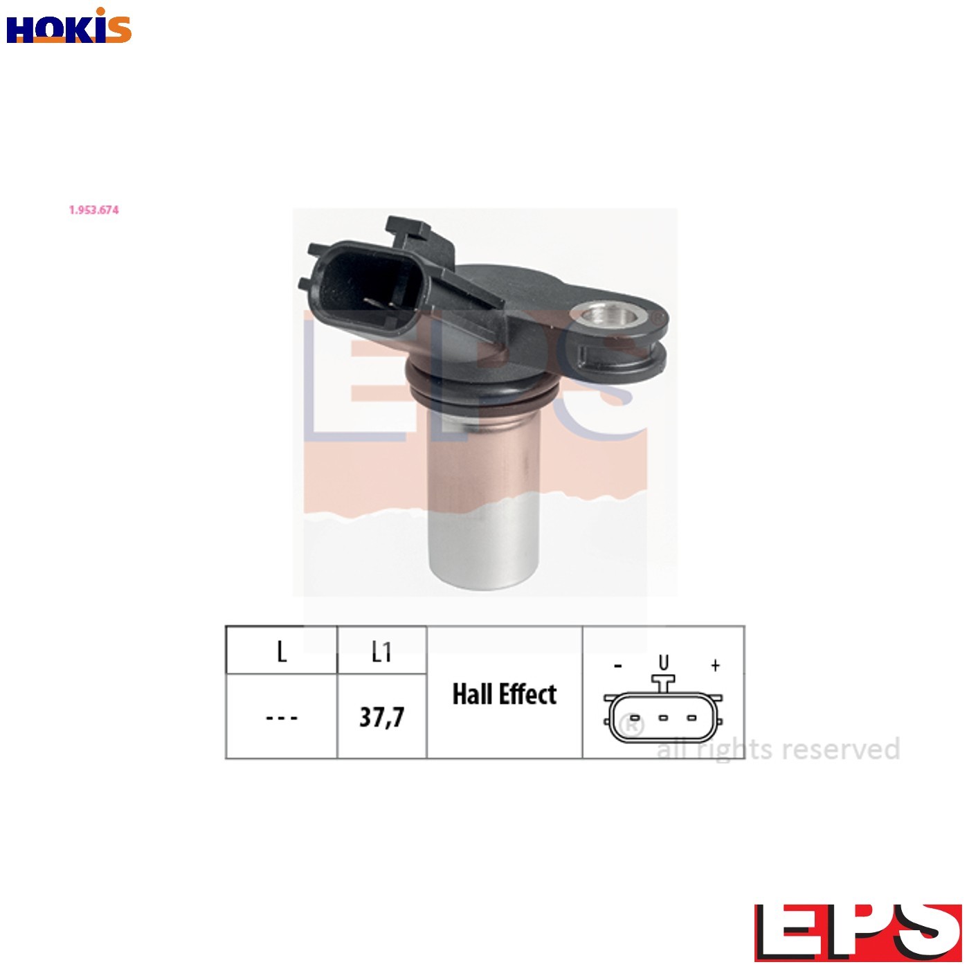 SENSOR CAMSHAFT POSITION 1.953.674 FOR NISSAN NOTE MARCH/III MICRA/C+C 1.2L 4cyl
