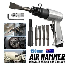 6" Quick Change Air Hammer Stroke Pneumatic Super Duty +Chisel & Descaler Needle