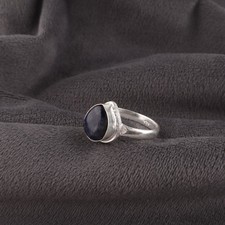 Natural Sodalite Gemstone 925 Sterling Silver Jewelry Handmade Birthstone Ring