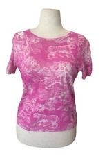 Christian Dior Pink Toile Graphic T-Shirt Bee...