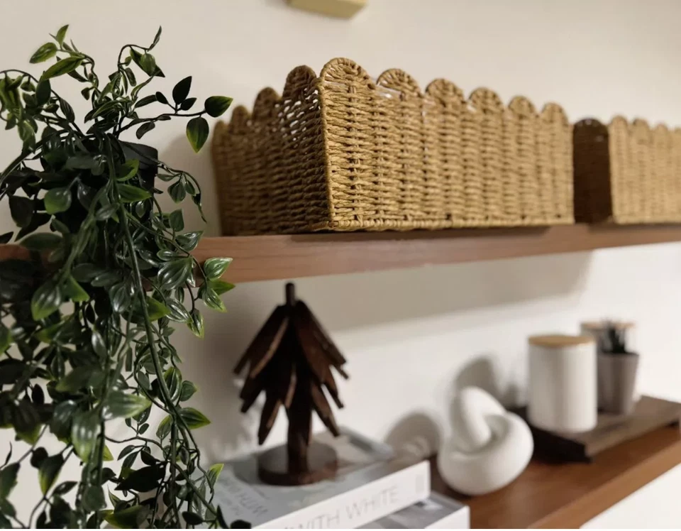 Handwoven Natural Rattan Storage Baskets – Set of 2 (Large & Small) - Image 4 of 4