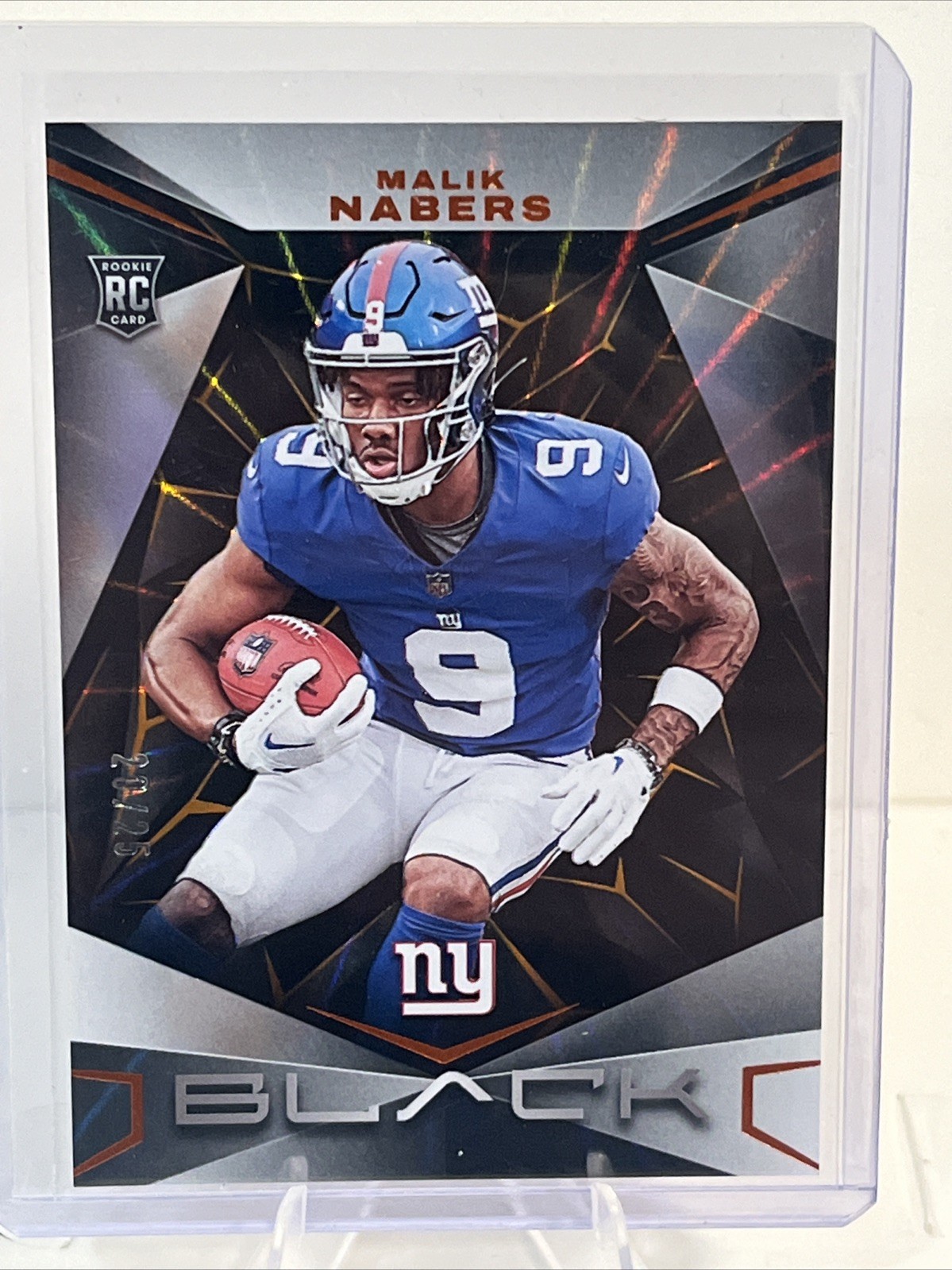 2024 Panini Black Rookies Malik Nabers #170 Citrine /25 (RC)