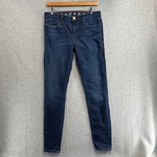 Earnest Sewn Size 27 Esra Mid Rise Skinny Jeans Dark Wash Denim Casual USA Made