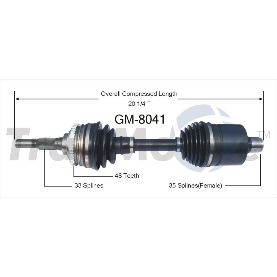 For Pontiac Fiero RWD 84-88 Pair of Rear CV Axle Shafts SurTrack Set Standard - Image 2 of 3