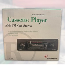 Nos Radio Shack 12-2004 Amfm Cassette Car Stereo Shaft Mount Open Box Complete