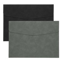 FüR Pu Leder A4 Aktenordner, 2 StüCk Dokumentenmappe Schwarz/Grau
