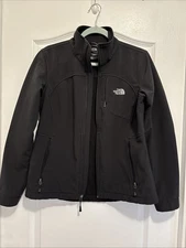 The North Face Women's Zip Front Black Whater Repellent Jacket Size M Pre-owned