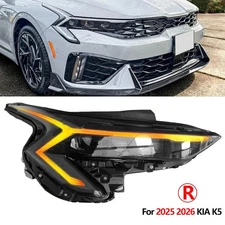 Right Passenger Headlight Front LED Lamp for Kia K5 EX LXS GT 2025-2026 Assembly