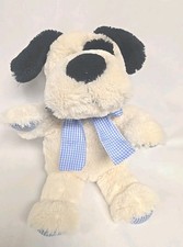 Circo 2008 Plush Puppy Dog Stuffed Animal Adventure Blue Gingham Bow 12"